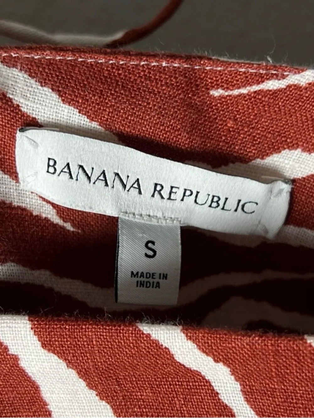 banana republic linen mini dress brown zebra print